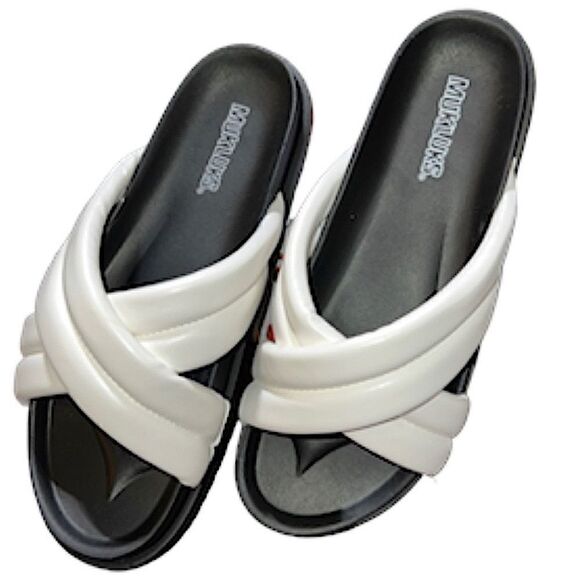 NWT Muk Luks Tidal Wave Puffy Strap Slide Sandals size 9 - Picture 1 of 7